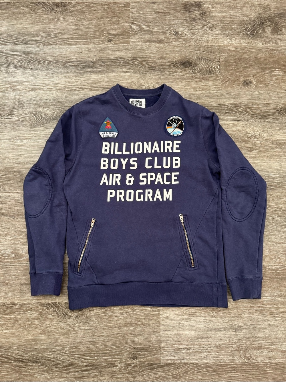 Billionaire Boys Club Navy Air & Space Program Logo Crewneck